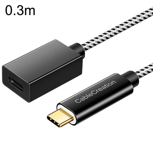 CC0316 0.3m Type-C / USB-C Male to Female Extension Cable Computer Phone Charging Cable(Black) - HoMEdemic™ 