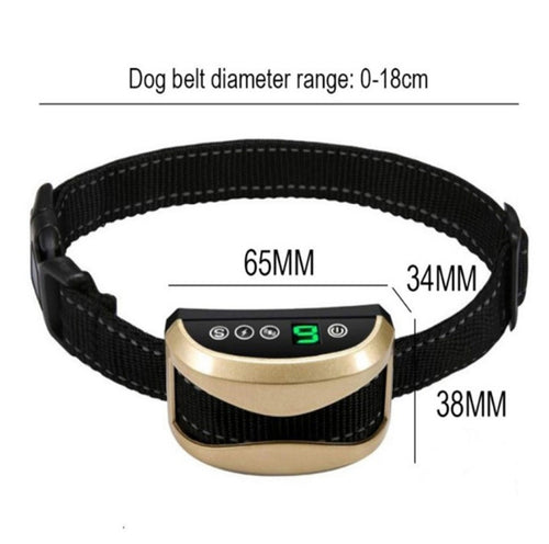 USB Rechargeable Waterproof Dog Bark Collar With Vibration And Beep(Gold) - HoMEdemic™ 