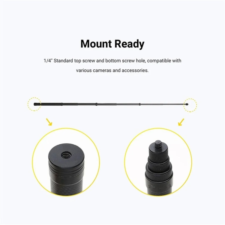 3m Carbon Fiber Extended Monopod Invisible Selfie Stick For Insta360  / DJI Action / GoPro / Xiao Yi Sports Camera - HoMEdemic™ 