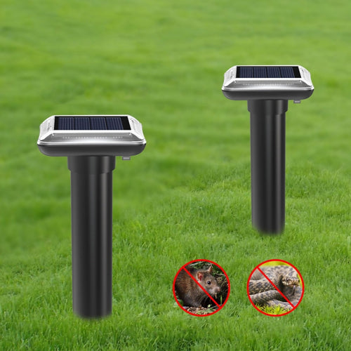 SJZ038 Outdoor Waterproof Solar Ultrasonic Rat Repeller Ultrasonic Animal Repeller, Color: Black - HoMEdemic™ 