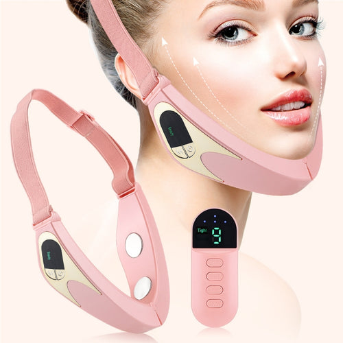 Microcurrent EMS Face Thinning Instrument Red Blue Light Skin Rejuvenation Beauty Instrument(Pink) - HoMEdemic™ 