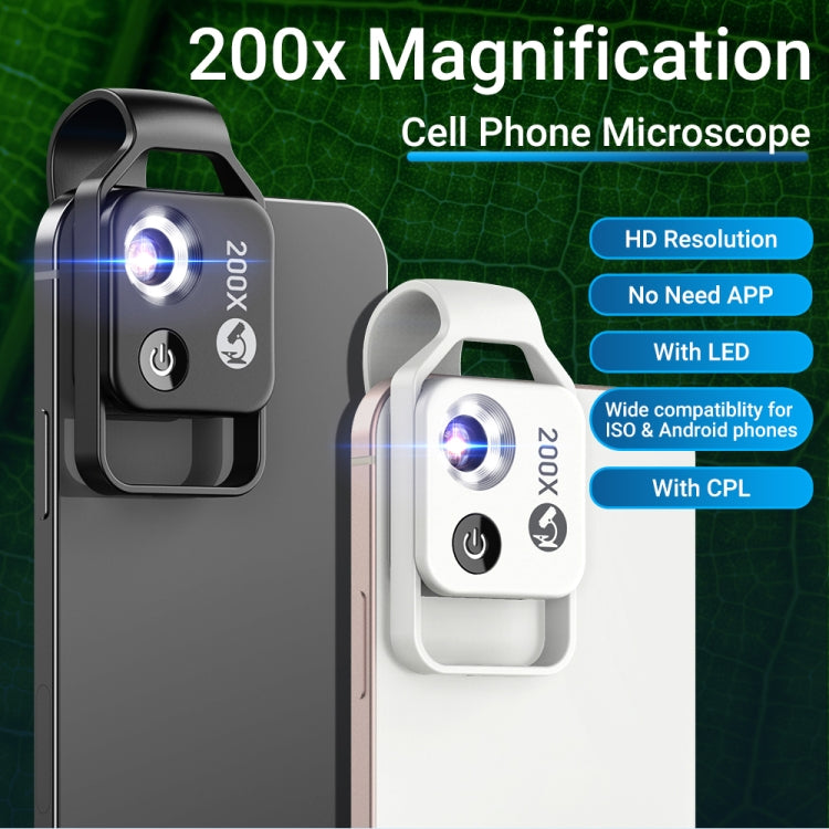 APEXEL APL-MS002CWH 200x High-Definition Children Science Education Microphone Lens With CPL(White) - HoMEdemic™ 
