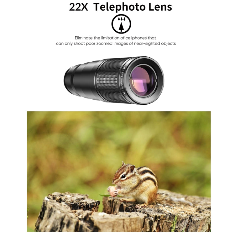 APEXEL APL-22XDG9 22X External Camera Adjustable Focus Mobile Phone Lens(10 in 1) - HoMEdemic™ 