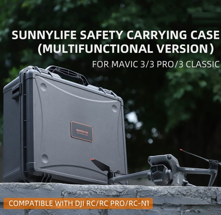Sunnylife AQX-8 For Mavic 3 Pro / Mavic 3 Classic / Mavic 3 Waterproof Large Capacity Protective Handbox(Black) - HoMEdemic™ 