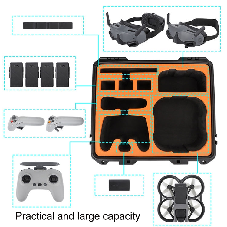 Sunnylife AQX-9 For DJI Avata Flying Glasses Waterproof Large Capacity Protective Carrying Case(Black) - HoMEdemic™ 