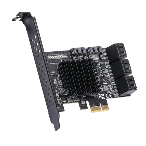 PCIE 1X To 8 Port  SATA 3.0 Adapter Expansion Card ASMedia ASM1166 Converter - HoMEdemic™ 