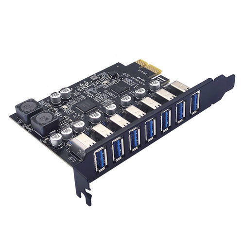 PCE7USB-R05  PCI-E To USB 3.2 GEN1 7-Port 19PIN Expansion Card Super Speed 5Gbps - HoMEdemic™ 