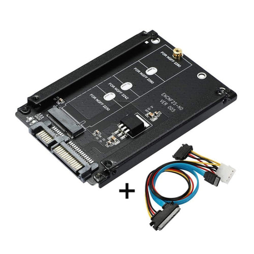 ENCNF2S-N01 NGFF To SATA3 Transfer Card M.2 KEY B-M SSD To 6Gbps Interface Conversion Adapter With SATA 22pin Cable - HoMEdemic™ 