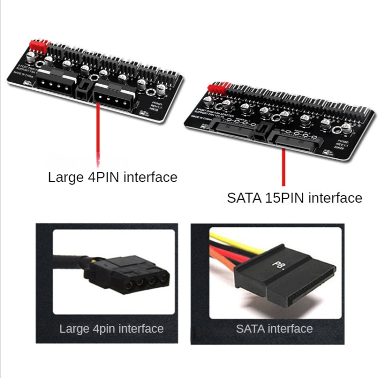PWM Fan Hub Computer CPU Fan Extender(Big 4Pin Interface) - HoMEdemic™ 