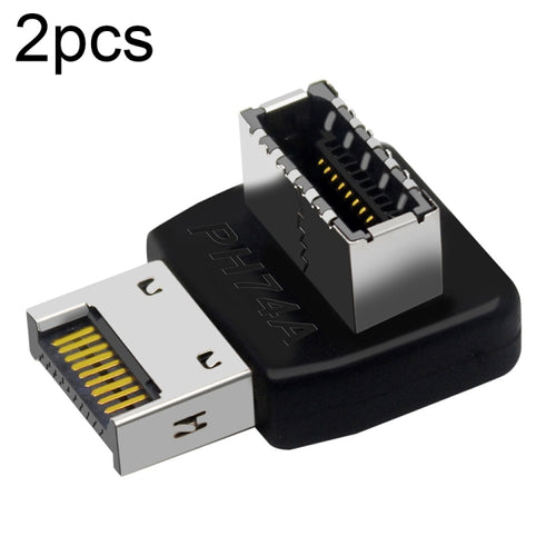 2pcs USB3.1 Type-E Computer Motherboard Interface 90 Degrees Elbow Front Type-C Adapter(PH74A) - HoMEdemic™ 