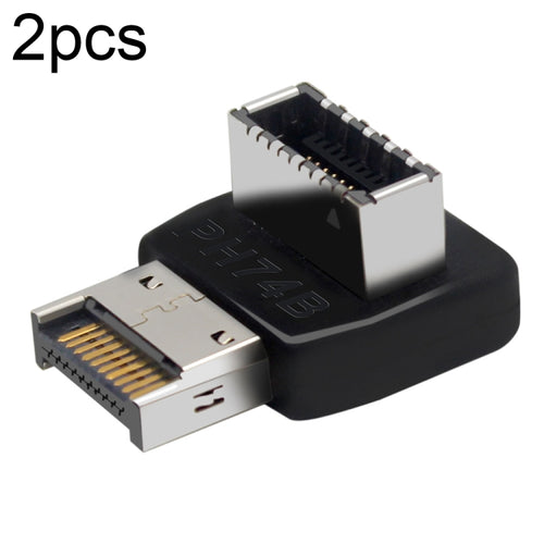 2pcs USB3.1 Type-E Computer Motherboard Interface 90 Degrees Elbow Front Type-C Adapter(PH74B) - HoMEdemic™ 