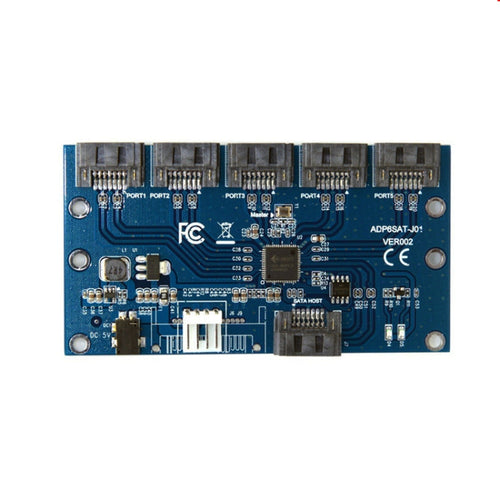 SATA2.0 3Gbps JMB321 Chip SATA Expansion Card 1 to 5 Port Riser Card - HoMEdemic™ 