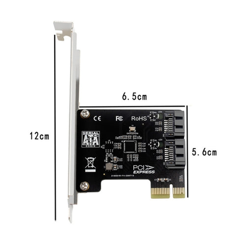 PCIE 2 Port SATA 3.0 Expansion Card 6Gbps Computer Desktop Chassis Conversion Card - HoMEdemic™ 