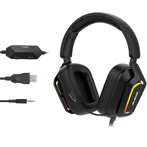 Ajazz AX368 Computer Game Audio Recognition RGB Headset 3.5mm Version (Black) - HoMEdemic™ 