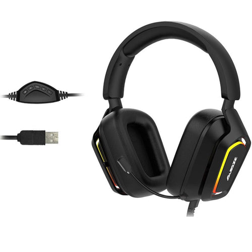 Ajazz AX368 Computer Game Audio Recognition RGB Headset 7.1 Channel Version (Black) - HoMEdemic™ 