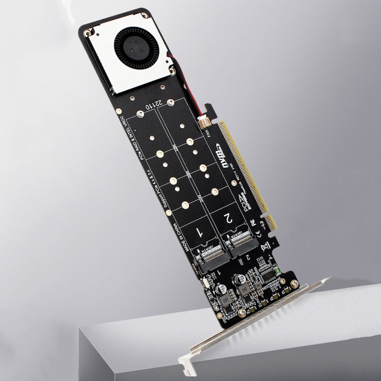 PCI-E X16 to M.2 M-key NVME X4 SSD RAID Array Expansion Adapter Support 2242/2260/2280/22110(PH44Plus) - HoMEdemic™ 