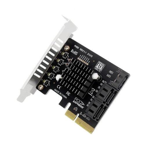 PCI-E To 5 SATA 3.0 Expansion Card(Semi High Baffle) - HoMEdemic™ 