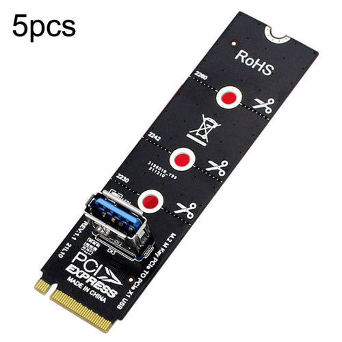 5pcs NGFF M.2 Rotor PCI-E Channel USB3.0 Transfer Card Graphics Extension Transfer(Black) - HoMEdemic™ 