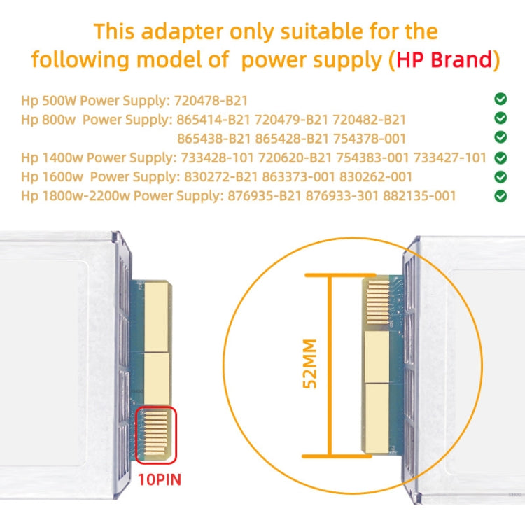 2200W To 6P Graphics Card Power Board For HP Server Power Supply(Black) - HoMEdemic™ 