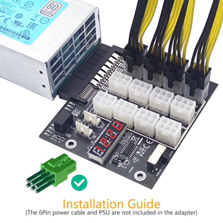 2200W To 6P Graphics Card Power Board For HP Server Power Supply(Black) - HoMEdemic™ 
