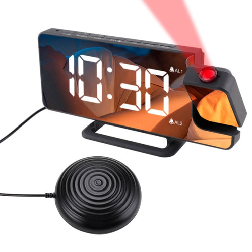 Mirror Projection Clock 2 Groups Alarm Mode with Vibrator(TS-9211) - HoMEdemic™ 