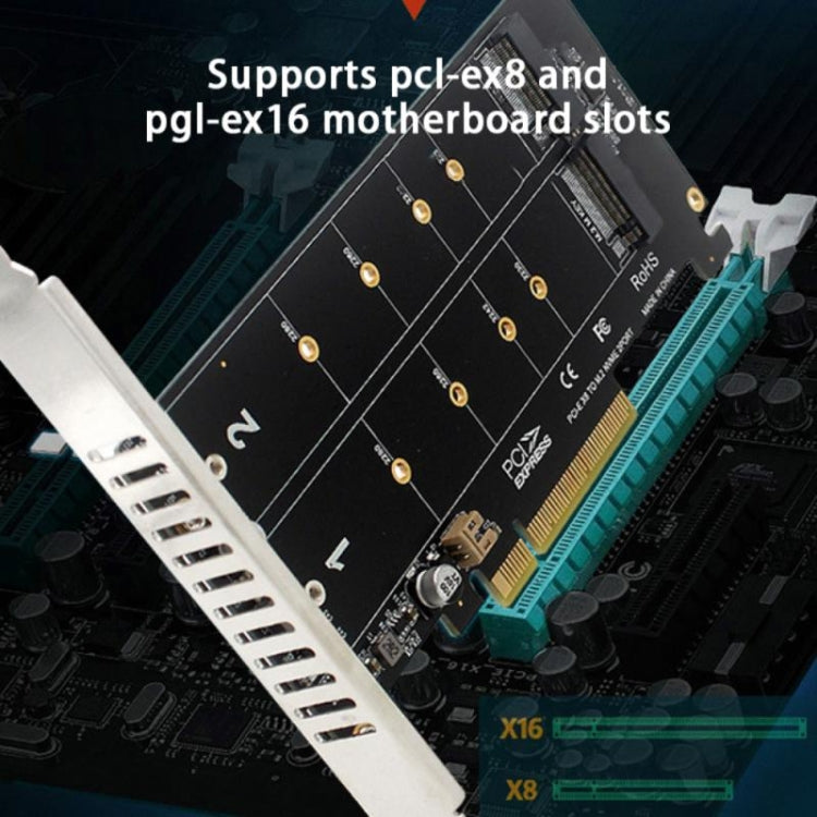 PCI-E X8 Double Disk Transfer Card NVME M.2 MKEY SSD RAID Array Expansion Adapter(PH45) - HoMEdemic™ 