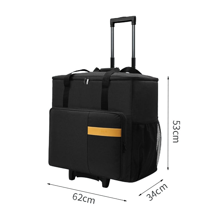 BUBM Computer Host Detachable Trolley Shockproof Waterproof Storage Bag With Wheels, Size: 27 inch(Black) - HoMEdemic™ 