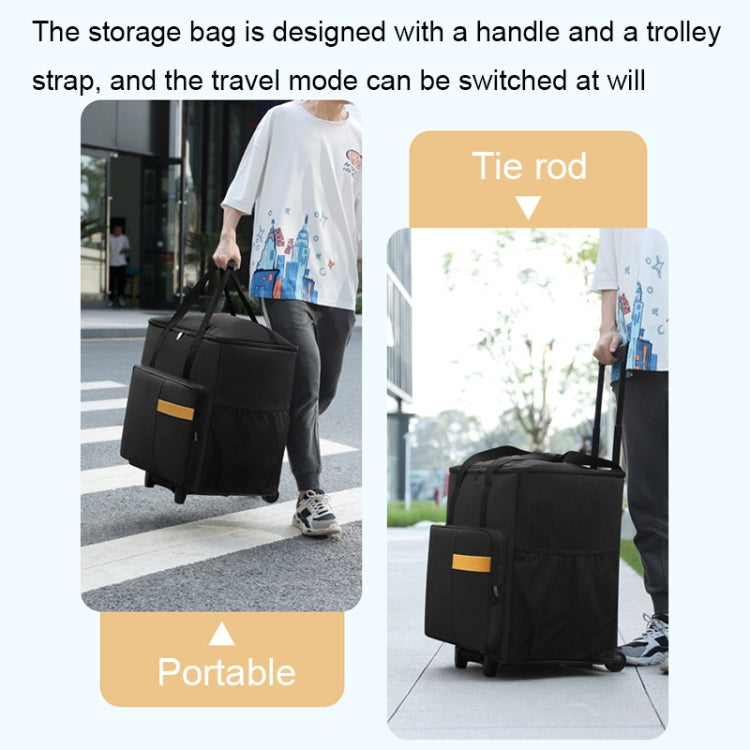 BUBM Computer Host Detachable Trolley Shockproof Waterproof Storage Bag With Wheels, Size: 27 inch(Black) - HoMEdemic™ 