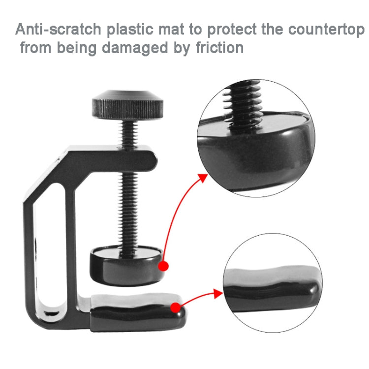 BEXIN WN-38 Universal C-Clamp With 1/4-Inch & 3/8-Inch Hole For Tables Desk Mount - HoMEdemic™ 