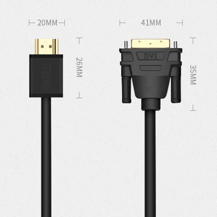 VEGGIEG HDMI To DVI Computer TV HD Monitor Converter Cable Can Interchangeable, Length: 5m - HoMEdemic™ 