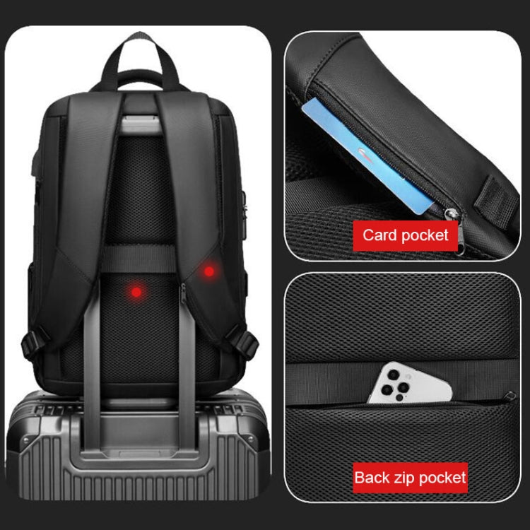 EVA Hard Shell Expandable Laptop Backpack with USB Port Multifunctional Business Travel Backpack(Black) - HoMEdemic™ 