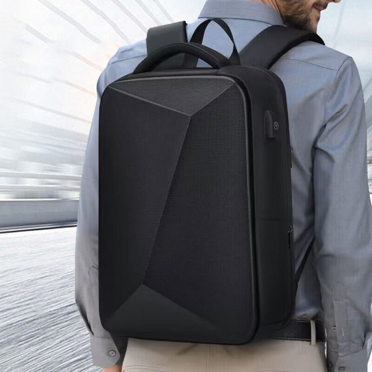 EVA Hard Shell Expandable Laptop Backpack with USB Port Multifunctional Business Travel Backpack(Black) - HoMEdemic™ 