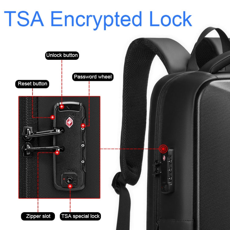 EVA Hard Shell Expandable Laptop Backpack with USB Port Multifunctional Business Travel Backpack(Black) - HoMEdemic™ 