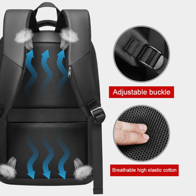 EVA Hard Shell Expandable Laptop Backpack with USB Port Multifunctional Business Travel Backpack(Black) - HoMEdemic™ 