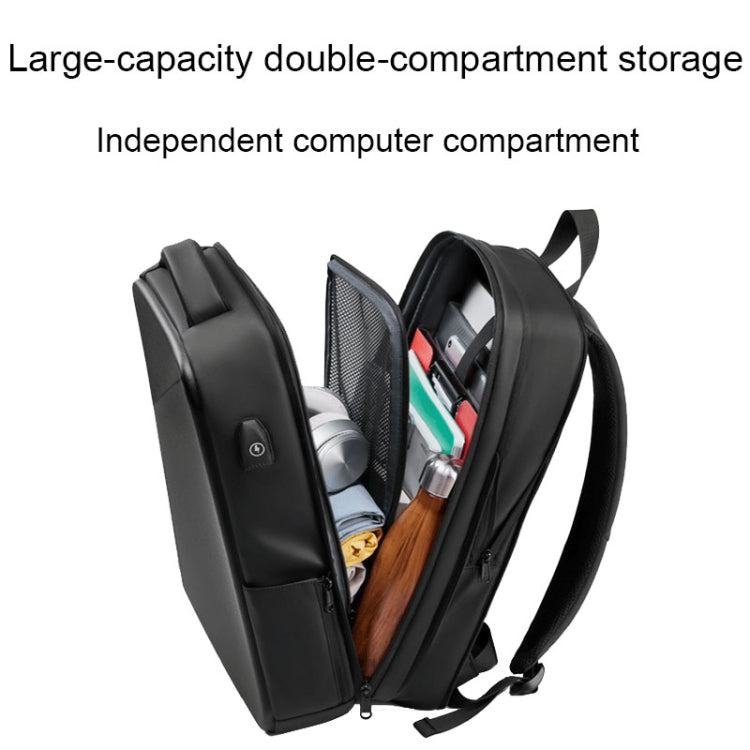 EVA Hard Shell Expandable Laptop Backpack with USB Port Multifunctional Business Travel Backpack(Black) - HoMEdemic™ 