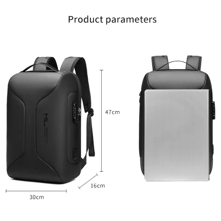 Business Large Capacity Travel Bag Multifunctional Waterproof Laptop Backpack With USB Port(Blue) - HoMEdemic™ 