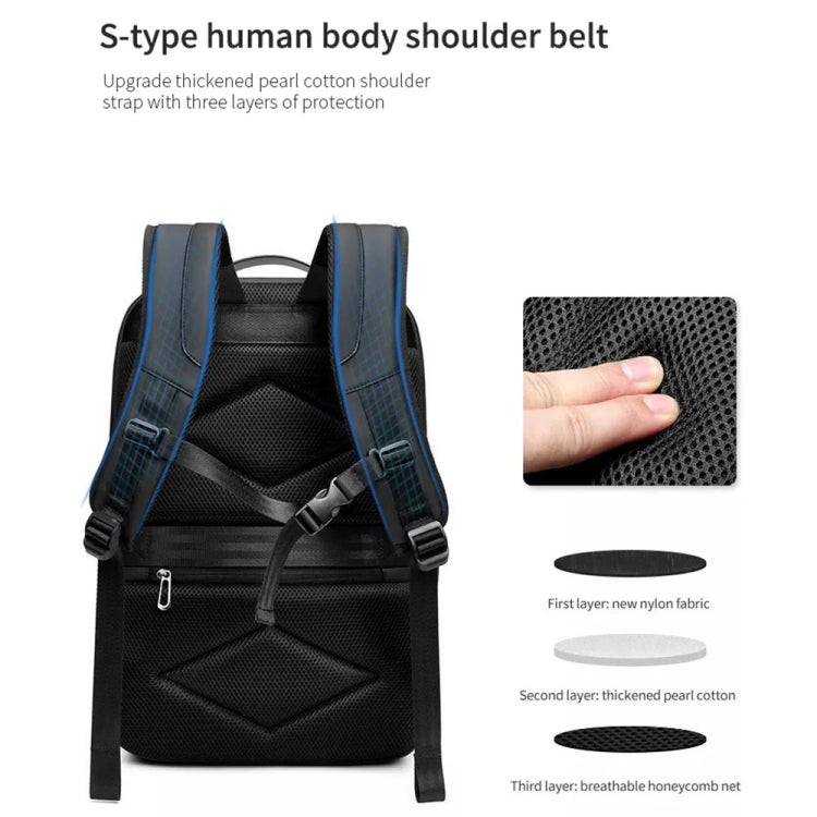 Business Large Capacity Travel Bag Multifunctional Waterproof Laptop Backpack With USB Port(Light Grey) - HoMEdemic™ 