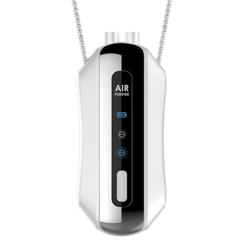 Portable Negative Ion Air Purifier Home Hanging Neck Purifier, Style: Chain Style (White) - HoMEdemic™ 