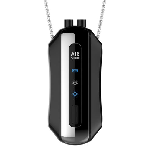 Portable Negative Ion Air Purifier Home Hanging Neck Purifier, Style: Chain Style (Black) - HoMEdemic™ 