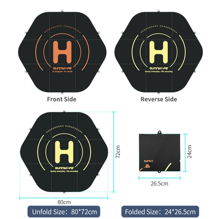 Sunnylife TJP11 80cm Hexagonal Double-sided Folding With Ground Spikes Drone Universal Apron - HoMEdemic™ 
