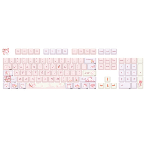 148 Keys MDA Height 5-sided Heat Rise PBT Mechanical Keyboard Keycaps(Pink) - HoMEdemic™ 