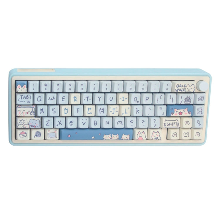 Bluetooth Wireless 3-mode RGB Backlit Gaming Mechanical Keyboard Aluminum Alloy Kit + Keycap(Light Blue) - HoMEdemic™ 