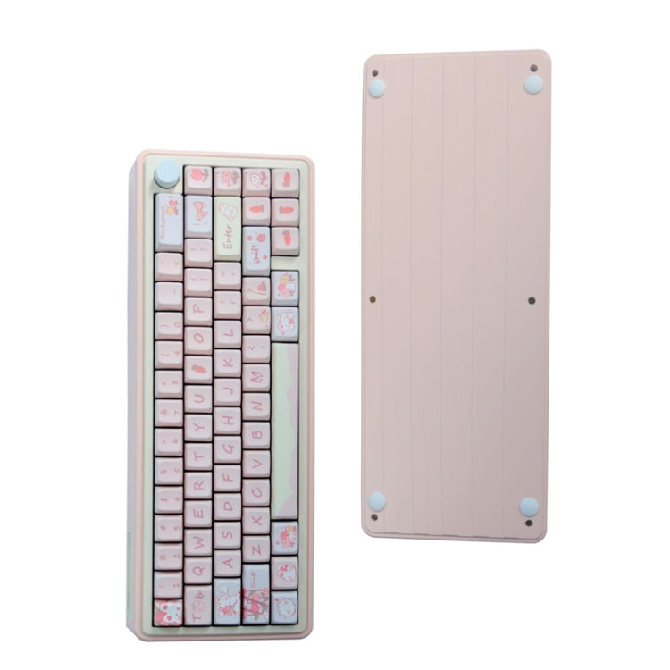 Bluetooth Wireless 3-mode RGB Backlit Gaming Mechanical Keyboard Aluminum Alloy Kit + Keycap(Pink) - HoMEdemic™ 