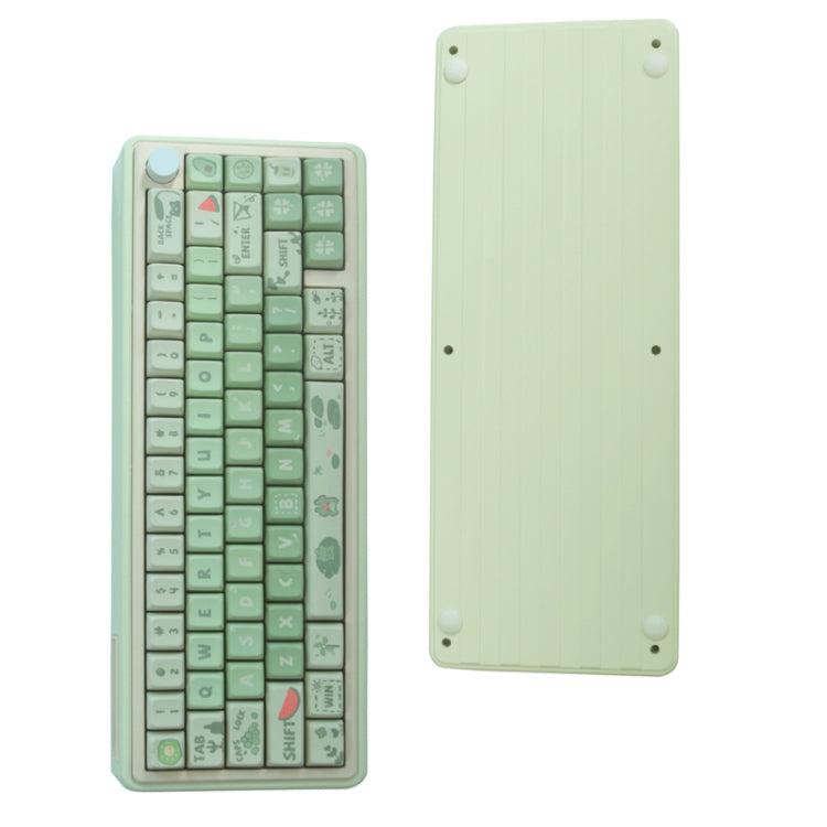 Bluetooth Wireless 3-mode RGB Backlit Gaming Mechanical Keyboard Aluminum Alloy Kit + Keycap(Light Green) - HoMEdemic™ 