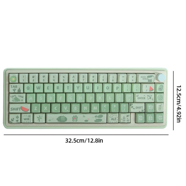 Bluetooth Wireless 3-mode RGB Backlit Gaming Mechanical Keyboard Aluminum Alloy Kit + Keycap(Light Green) - HoMEdemic™ 