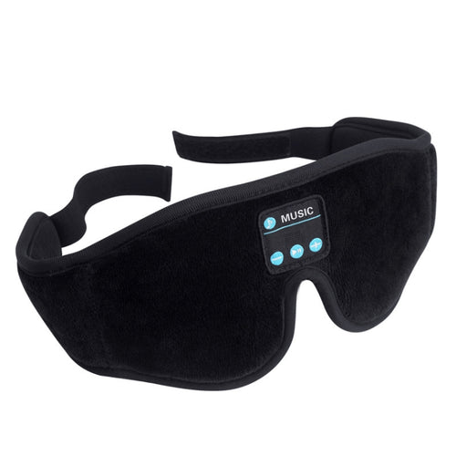 3D Wireless Bluetooth 5.0 Music Can Answer Calls Sleep Shading Eye Mask With Timing(Black) - HoMEdemic™ 