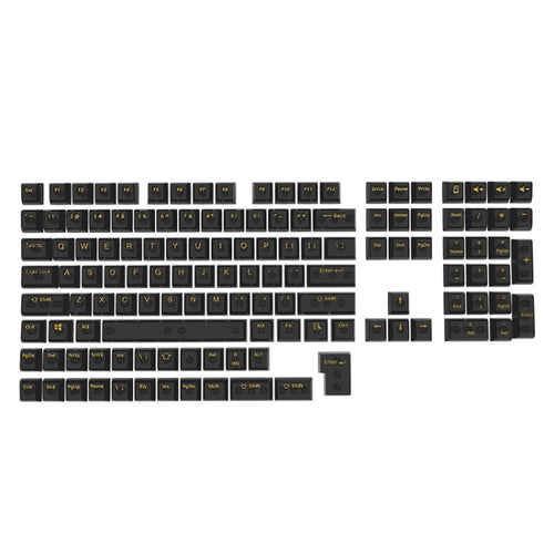 130 Keys MDA Height Mechanical Keyboard Transparent Keycap(Black Transparent) - HoMEdemic™ 