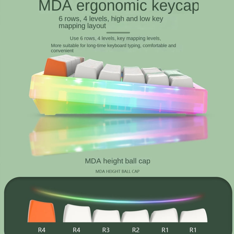 82 Keys Bluetooth Wireless 3-mode RGB Hot-plug Customized Mechanical Keyboard Kit + Keycap(White) - HoMEdemic™ 