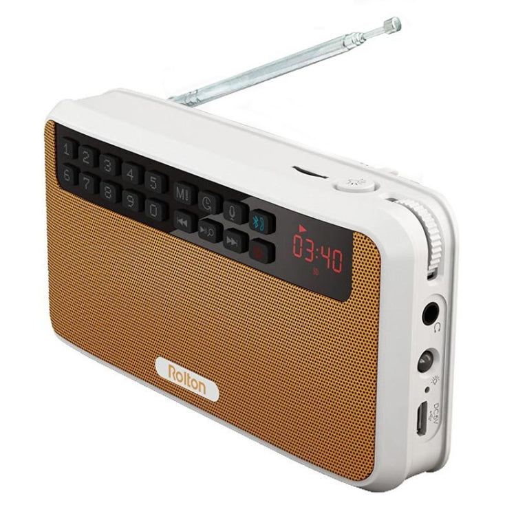 Rolton E500 Bluetooth Speaker 2.1-Channel Built-In Microphone Supports FM Radio(Orange) - HoMEdemic™ 