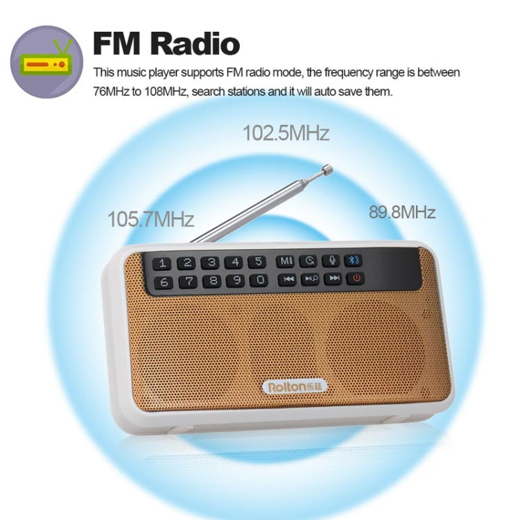 Rolton E500 Bluetooth Speaker 2.1-Channel Built-In Microphone Supports FM Radio(Blue) - HoMEdemic™ 